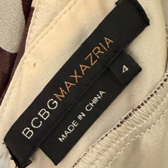 BCBG MAX ARIA 100% Silk Dress Womans SZ 4 V-Neck Maxi Dress Empire Waist Boho - Picture 6 of 16